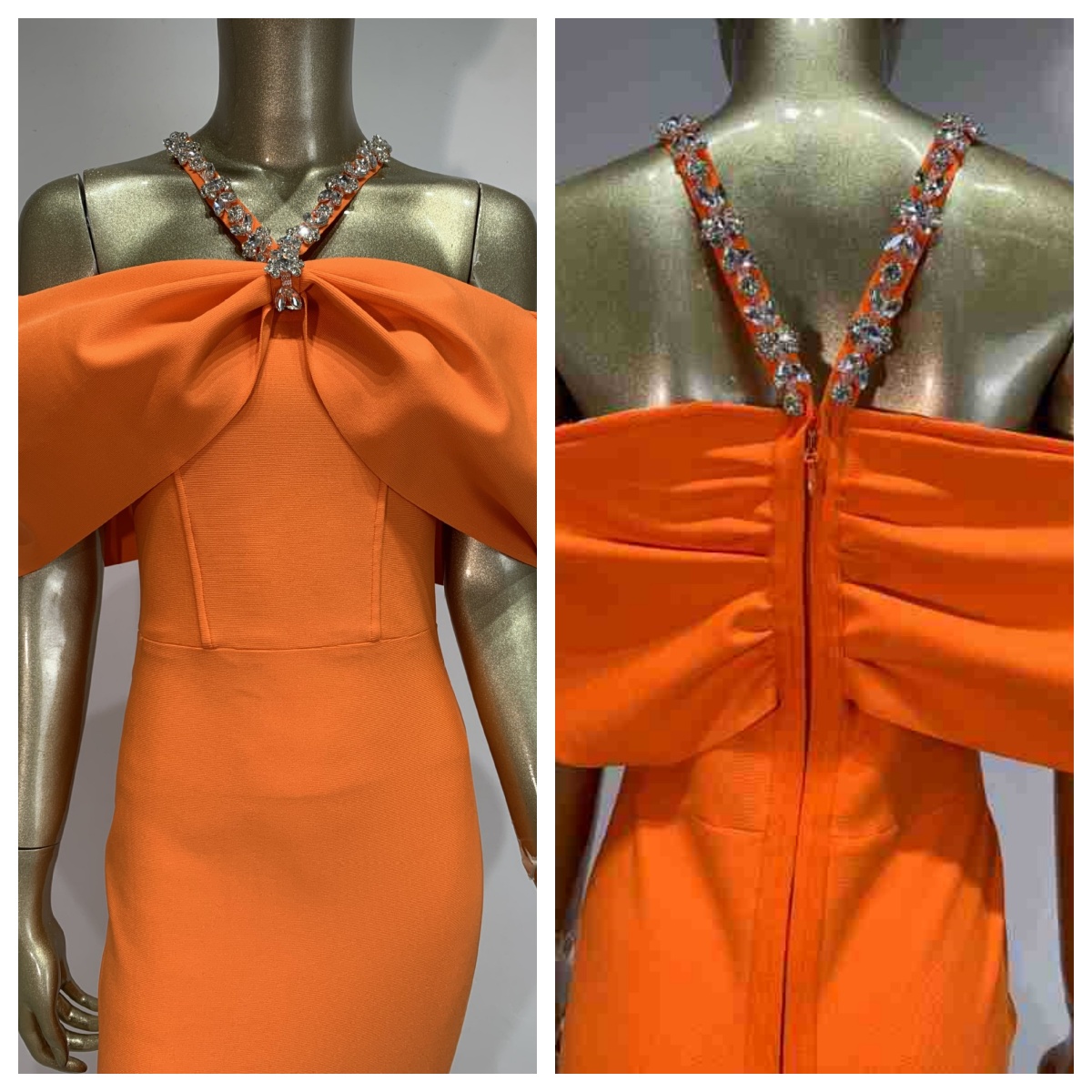 Maxi Dress Halter - Vestido Maxi Halter con Pedrería, Estilo