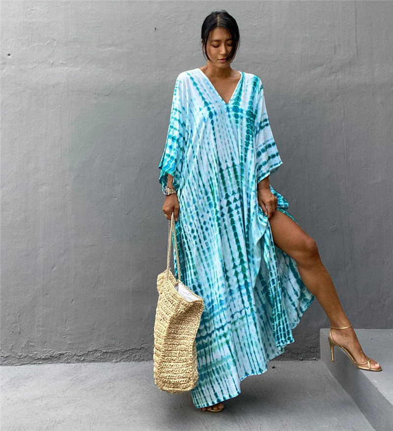Cover Up Kaftan - Ropa de playa de talla grande