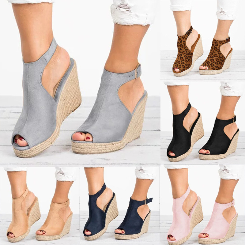 Wedge Espadrille Women - Sandalias de tacón para mujer, alpargatas