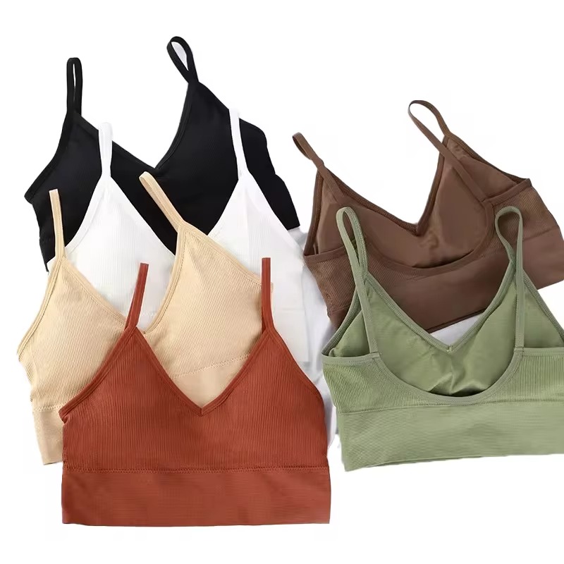 Bralette Triangle Set - Sujetador de realce sin costuras para