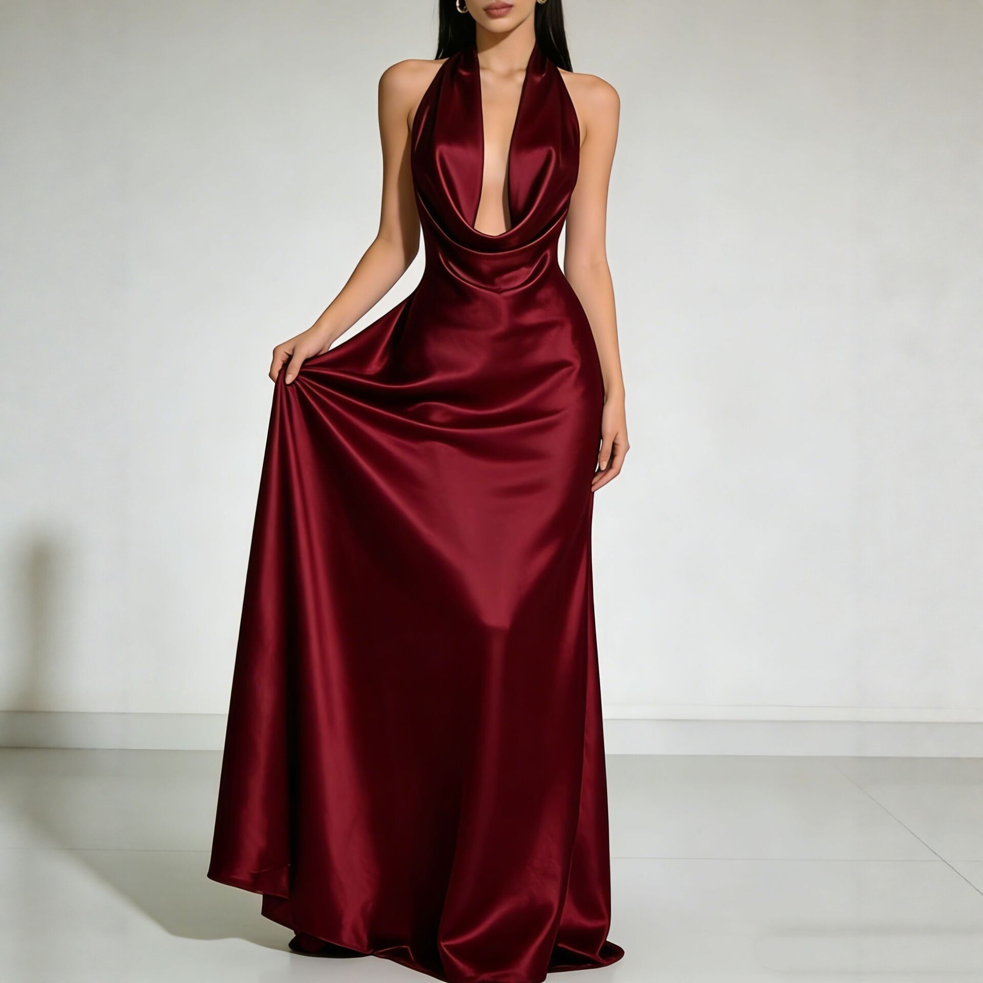 Maxi Dress Halter - Vestidos Elegantes para Fiesta 2026, Vestidos