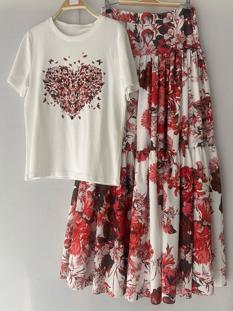 Midi Skirt Floral - Conjunto Floral de Verano 2026 para