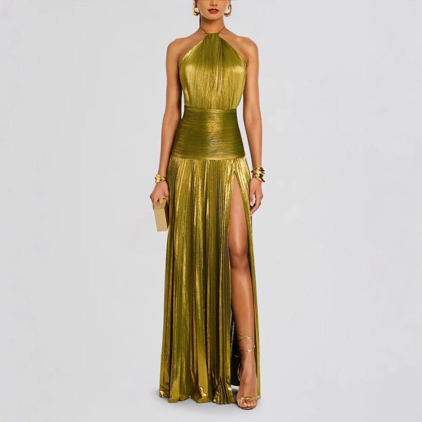 Maxi Dress Halter - Elegante Vestido de Fiesta Largo sin