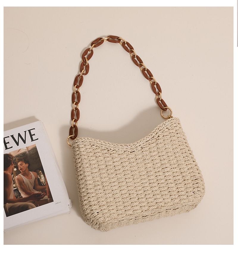 Tote Bag Beach - Bolso Tejido de Paja para Mujer: