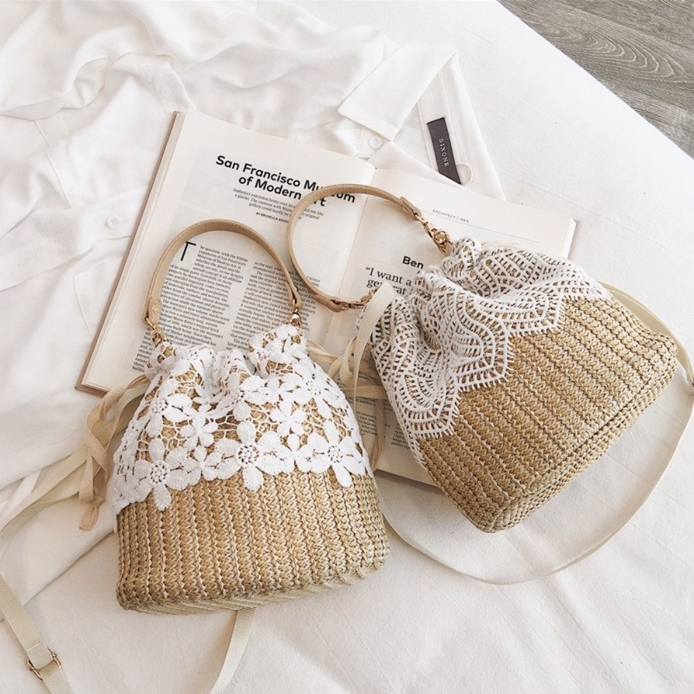 Tote Bag Beach - Bolso de Hombro de Paja con