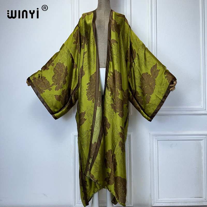 Cover Up Kaftan - WINYI África boho estampado kimonos vestidos