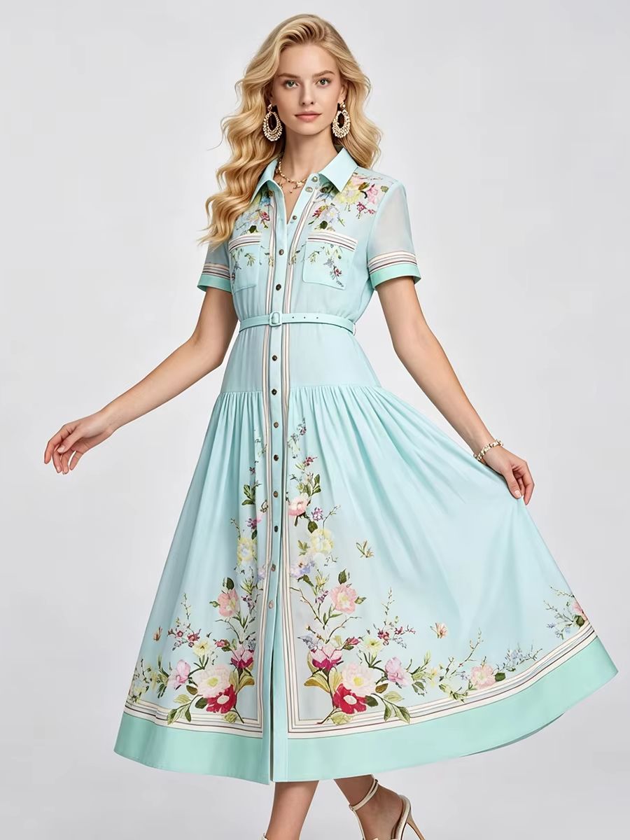 Vestidos elegantes de verano c - Midi Skirt Floral reseña y precio