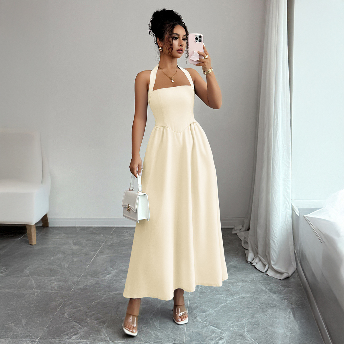 Vestido de Mujer en 5 Colores, - Maxi Dress Halter reseña y precio