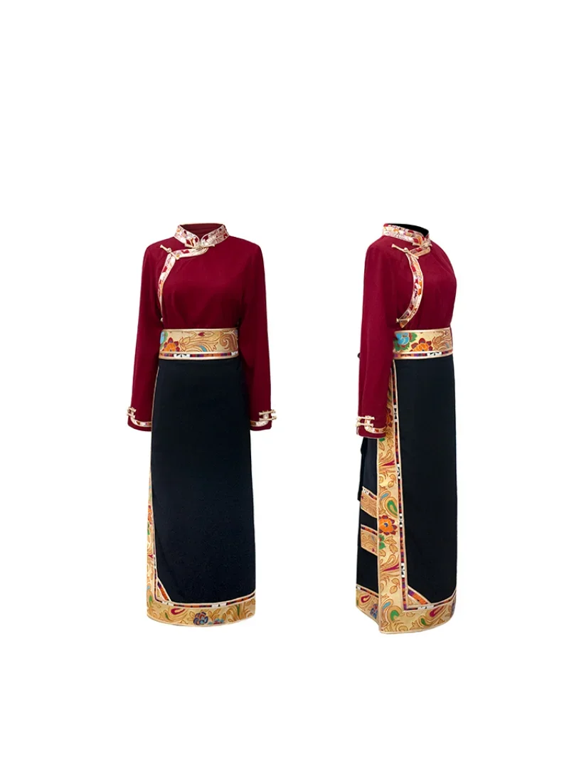 Vestido tradicional tibetano f - Linen Dress Wrap reseña y precio