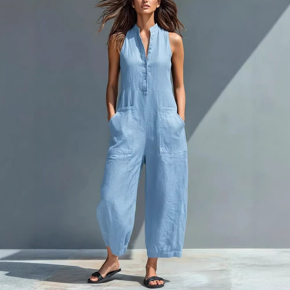 Mono de lino y algodón de colo - Jumpsuit Linen Relaxed reseña y precio