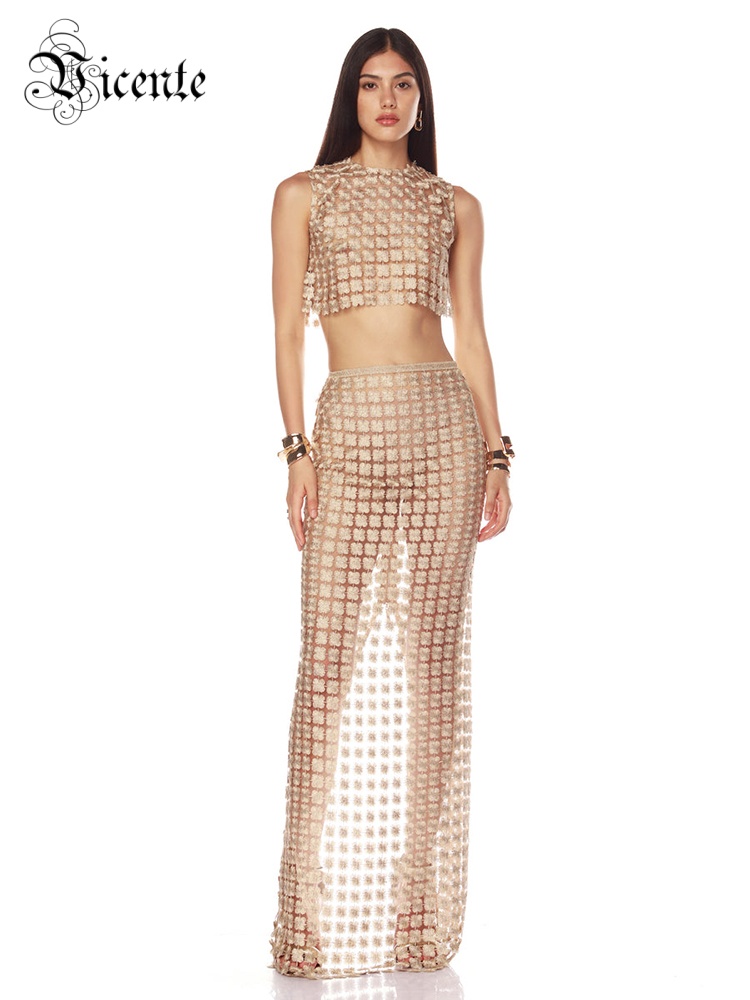 VC Elegante conjunto de top co - Crop Top Crochet reseña y precio