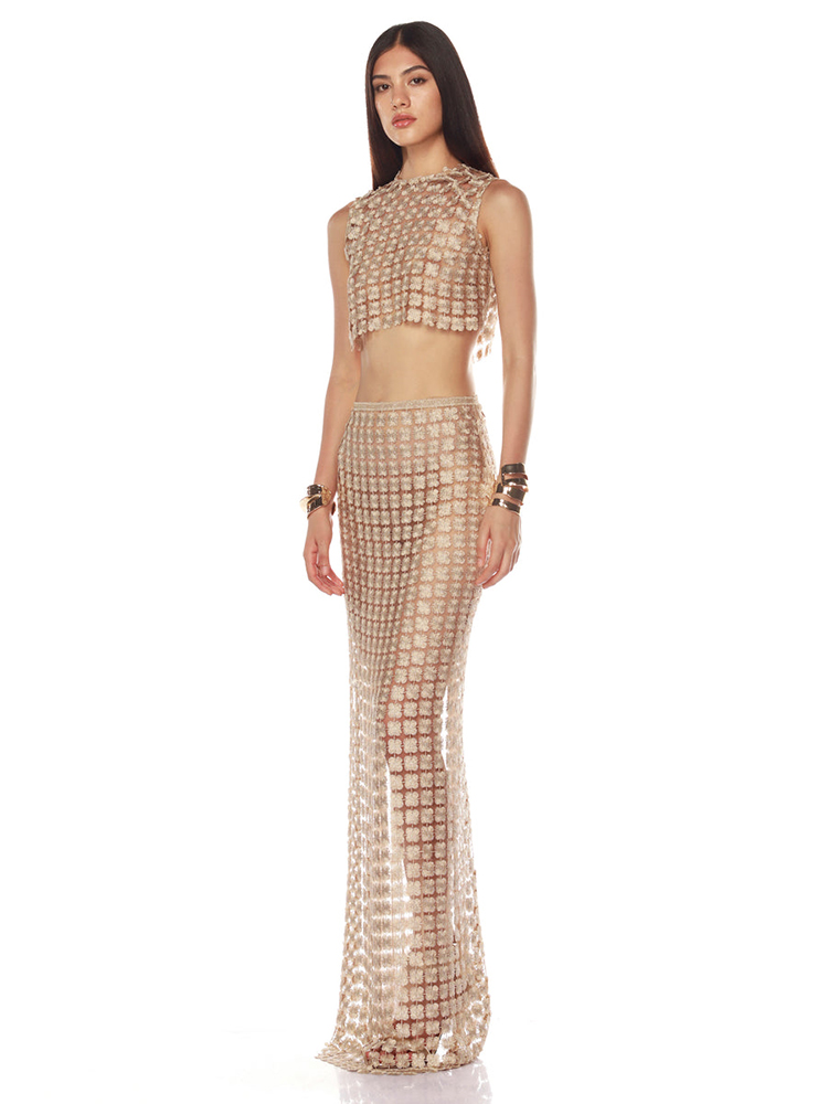 VC Elegante conjunto de top co - Crop Top Crochet reseña y precio
