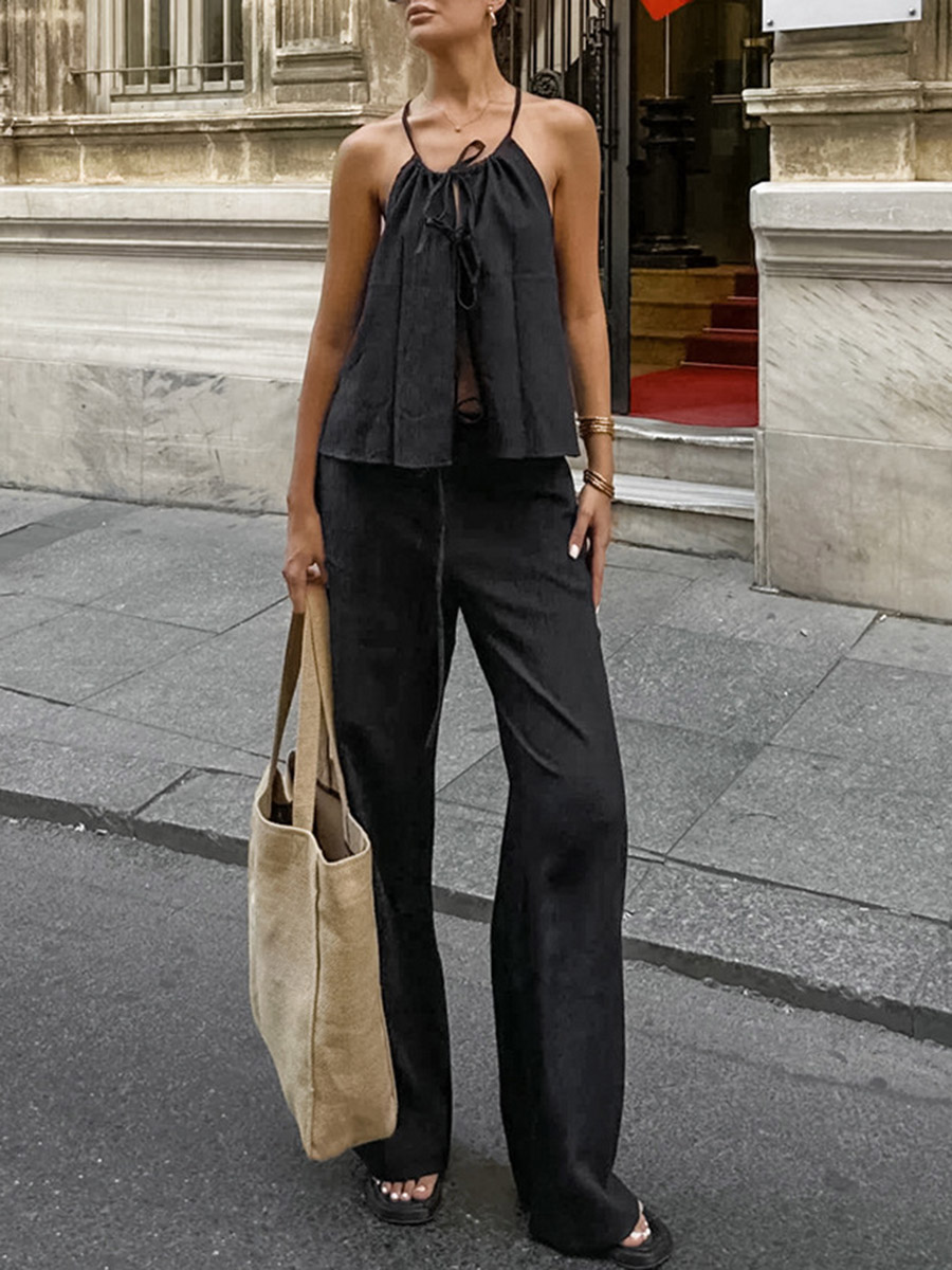 Conjunto de Dos Piezas para Mu - Linen Pant Wide reseña y precio