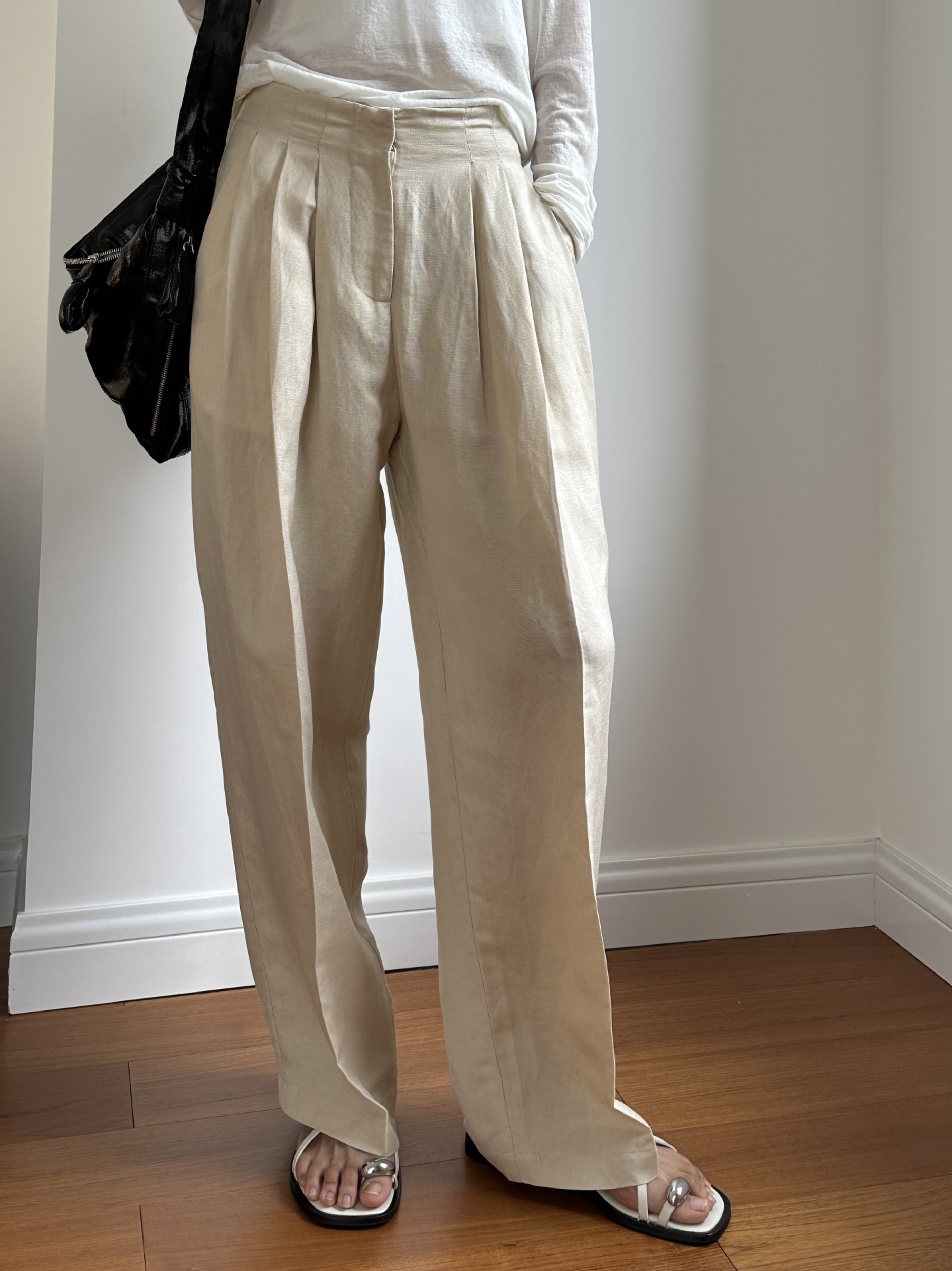 Pantalones Casuales de Lino de - Linen Pant Wide reseña y precio