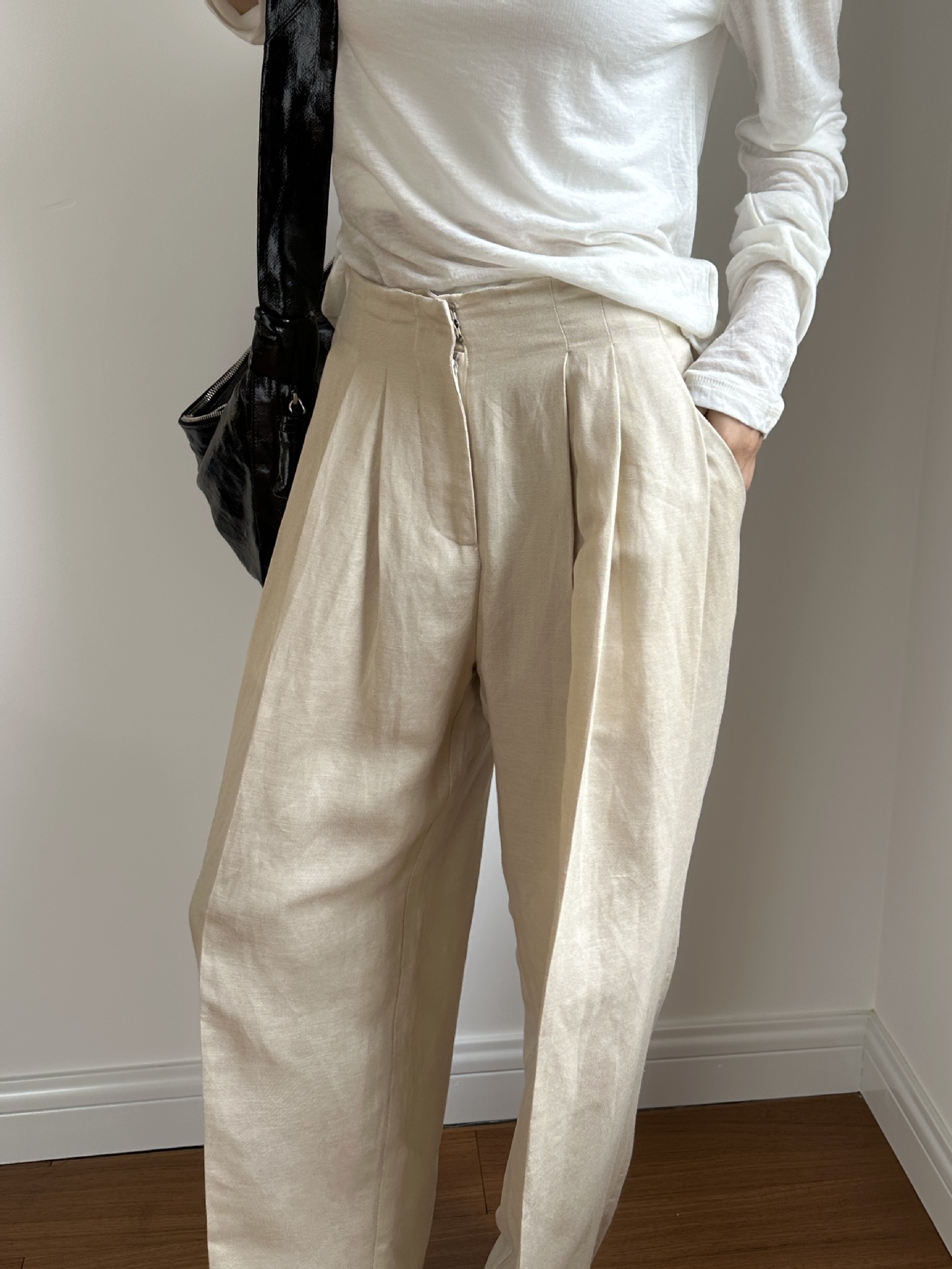 Pantalones Casuales de Lino de - Linen Pant Wide reseña y precio