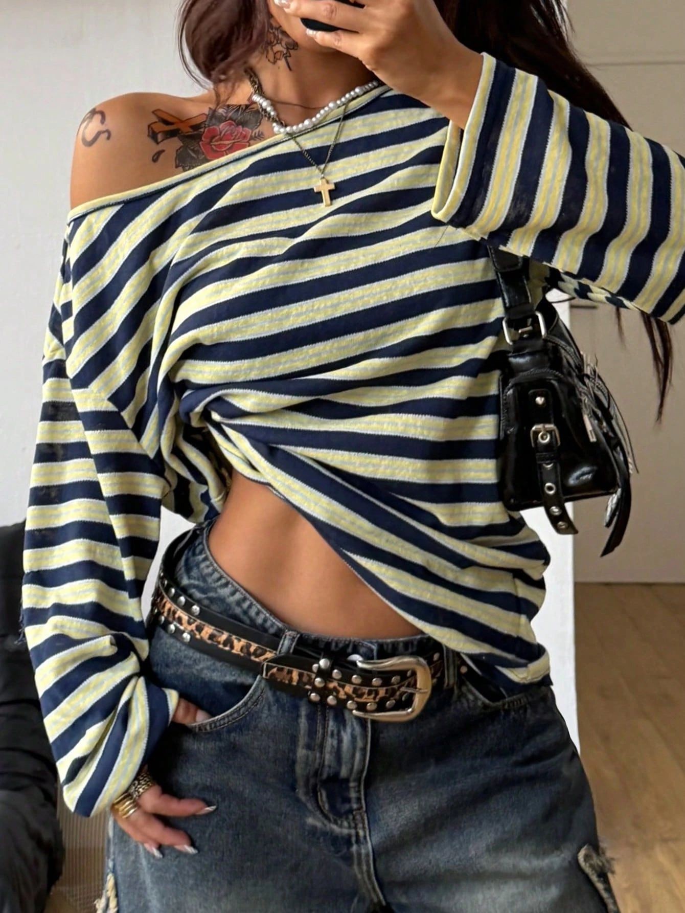 Camiseta Blusa de Algodón Teji - Blouse Off Shoulder reseña y precio