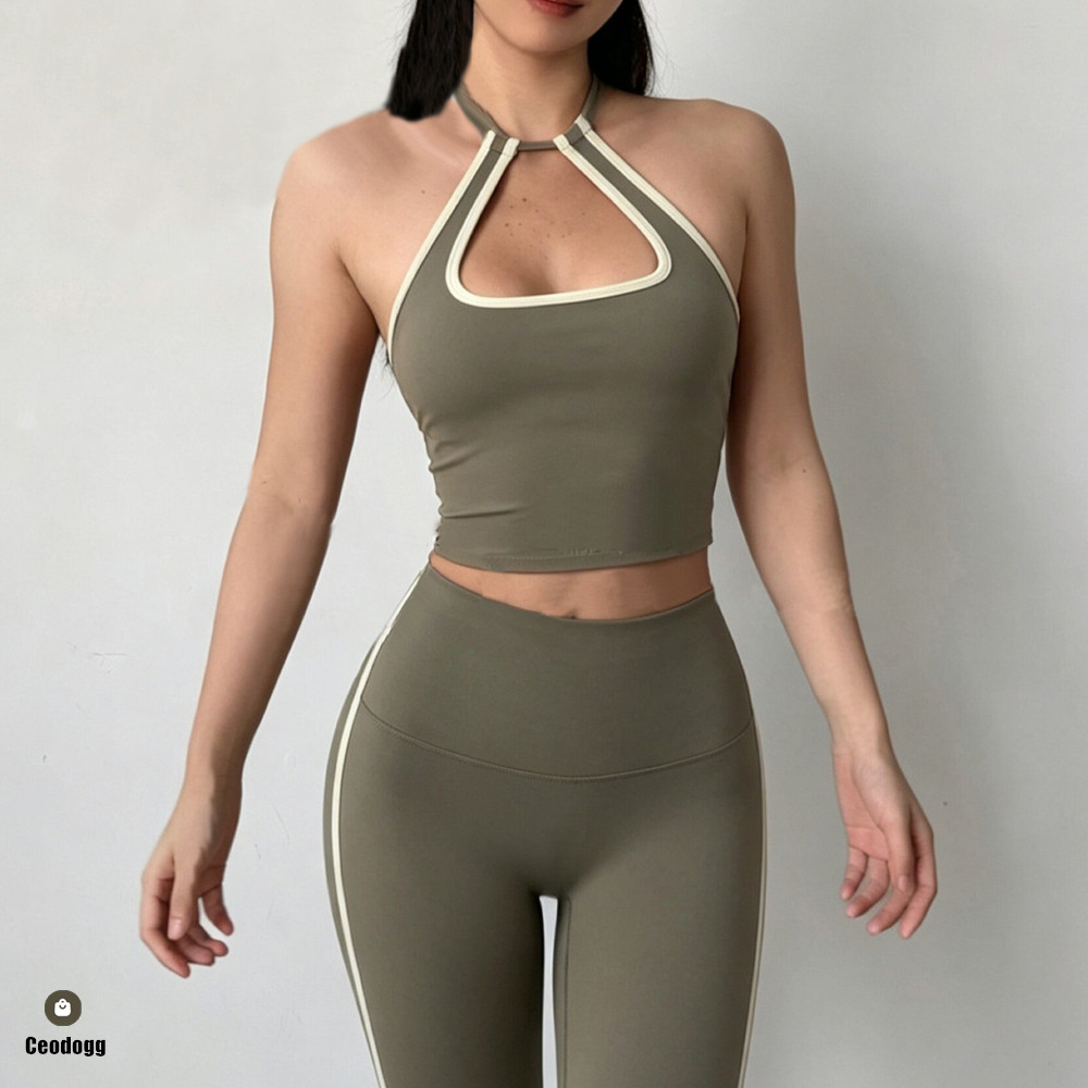 Top halter deportivo para muje - Bralette Triangle Set reseña y precio