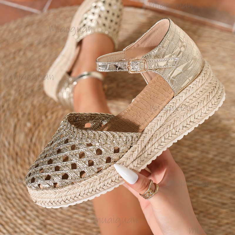 Sandalias de cuña de esparto t - Wedge Espadrille Women reseña y precio