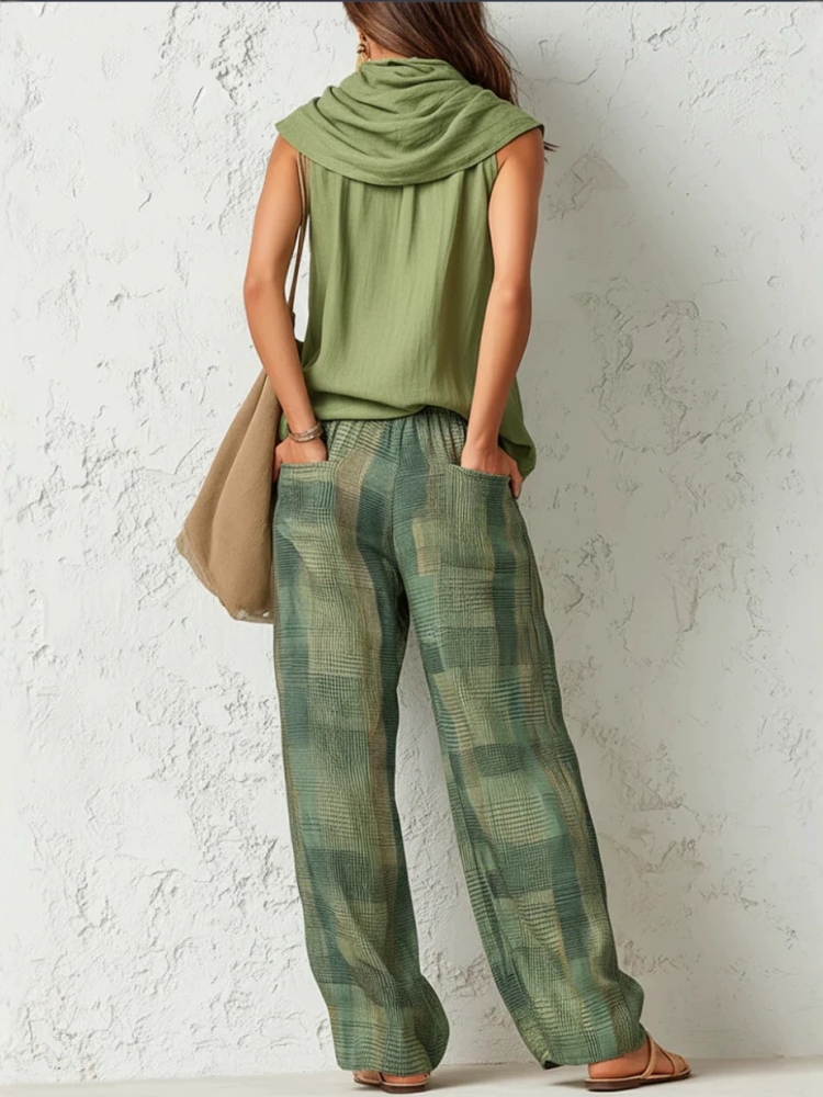Nuevo Conjunto de Pantalones d - Linen Pant Wide reseña y precio