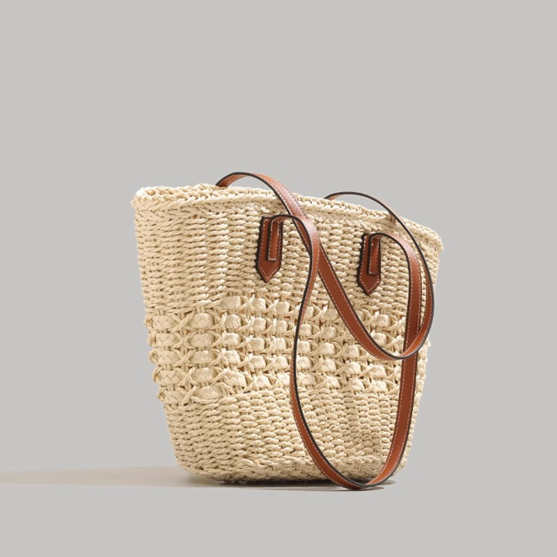 Bolsa de paja plegable extragr - Tote Bag Beach reseña y precio