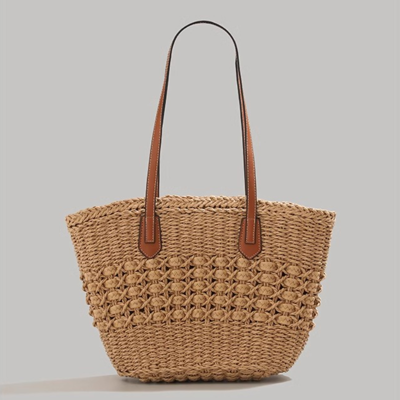 Bolsa de paja plegable extragr - Tote Bag Beach reseña y precio