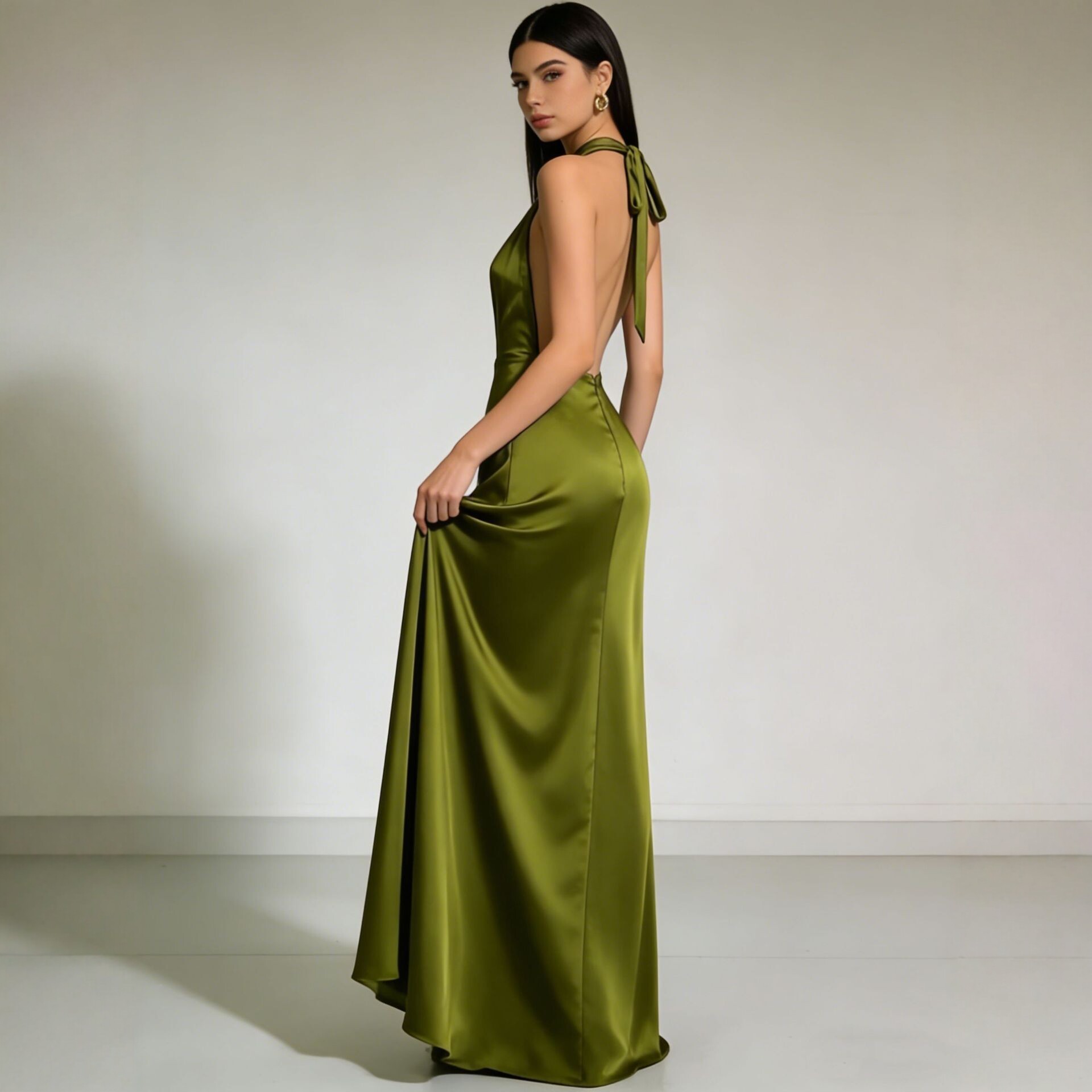 Vestidos Elegantes para Fiesta - Maxi Dress Halter reseña y precio