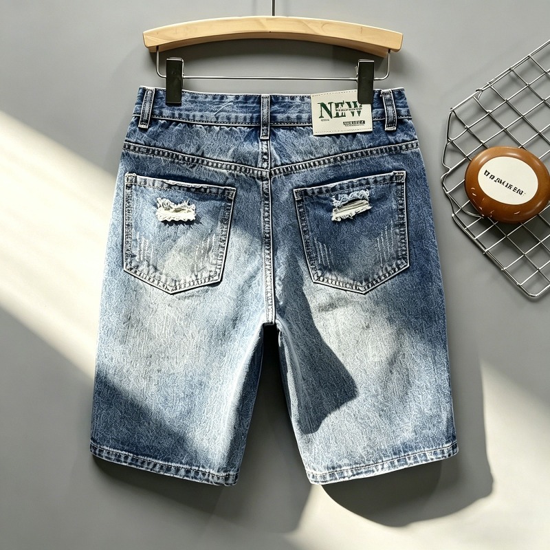 Pantalones Cortos de Mezclilla - Shorts Denim Frayed reseña y precio