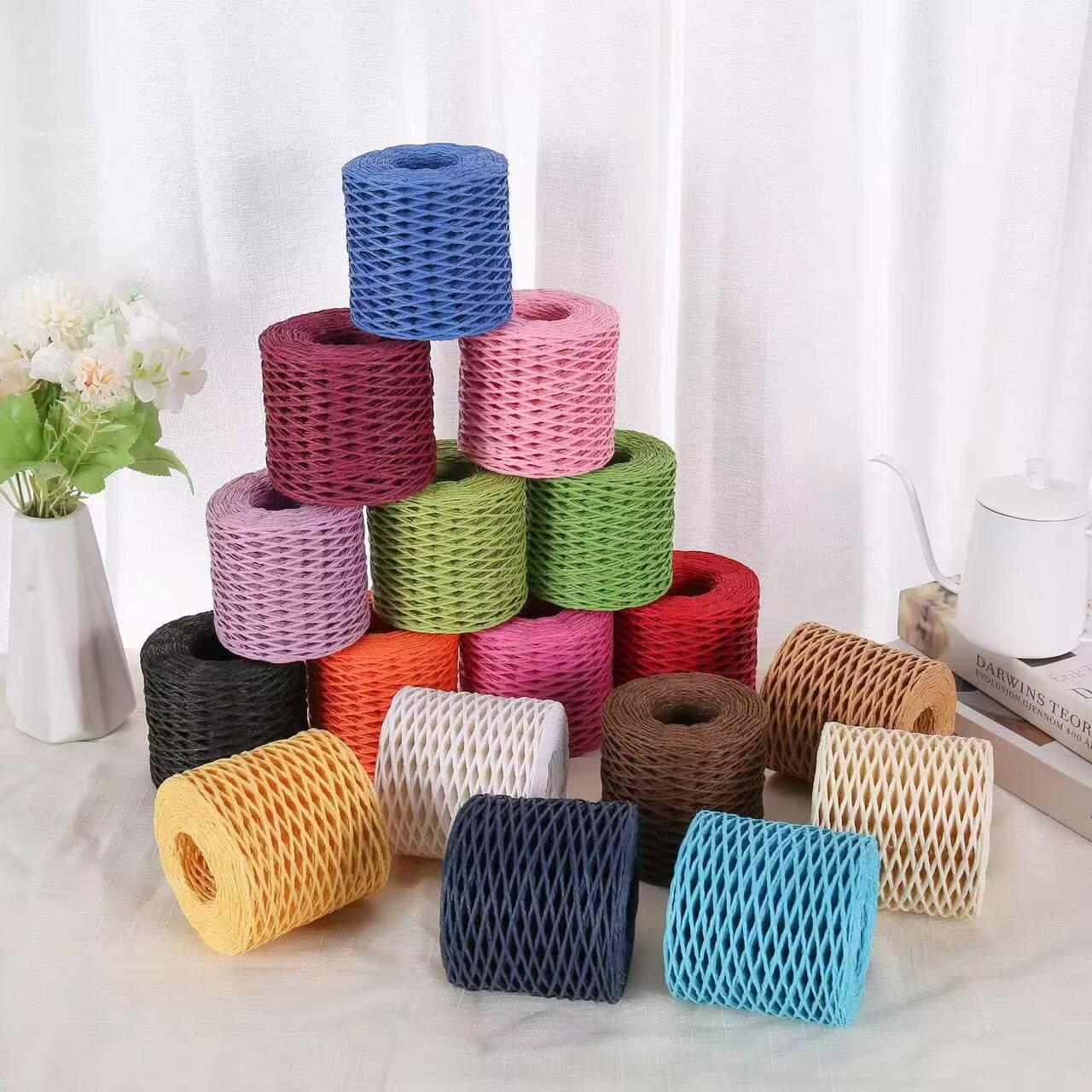 190 g de hilo de rafia, hilo d - Crochet Bag Raffia reseña y precio