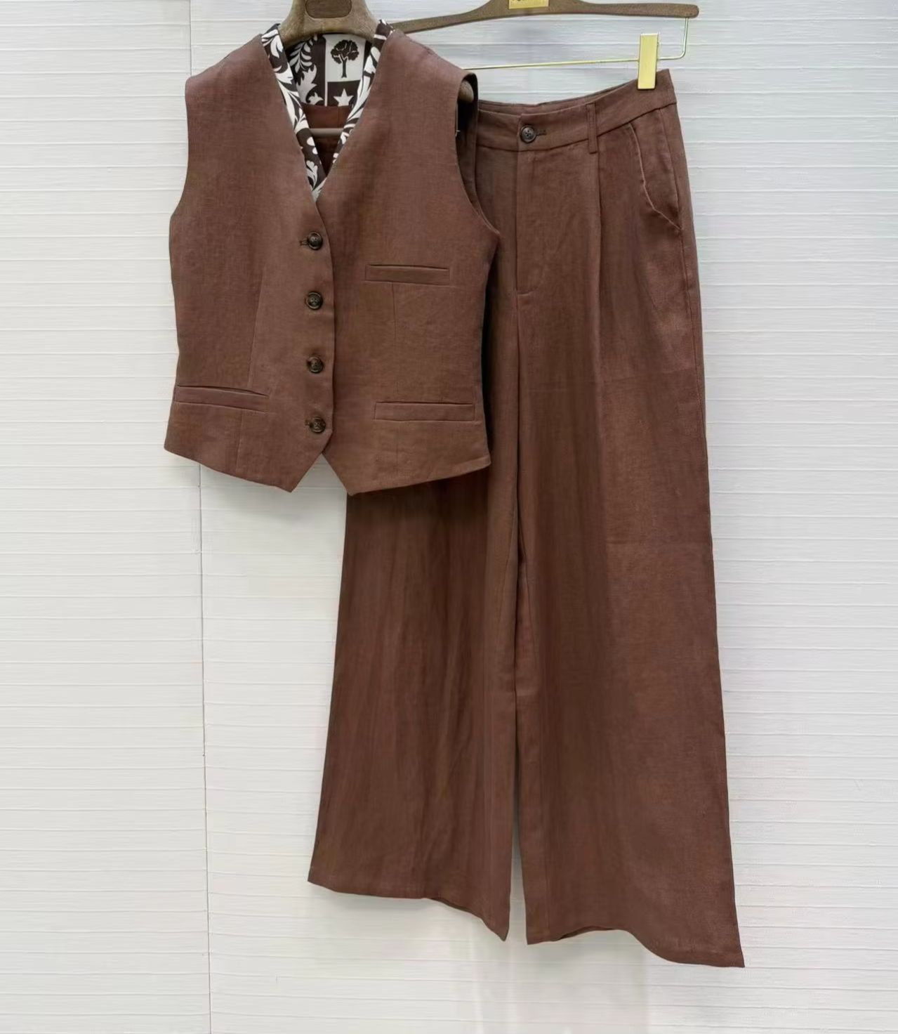 Conjunto elegante de dos pieza - Linen Pant Wide reseña y precio