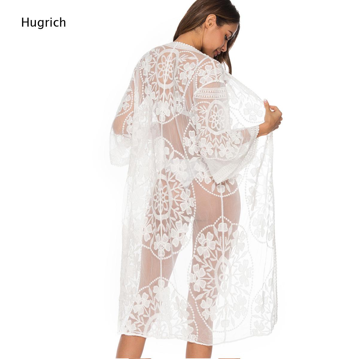 Kimono largo de encaje con bor - Kimono Sheer Floral reseña y precio