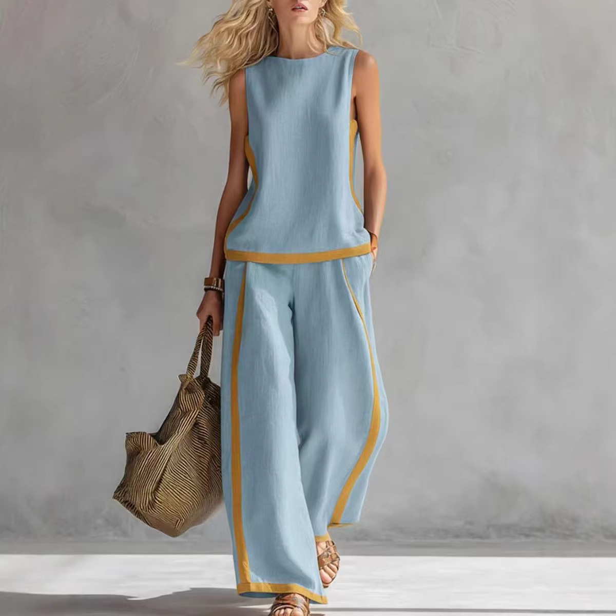 Conjunto de 2 piezas de lino p - Linen Pant Wide reseña y precio