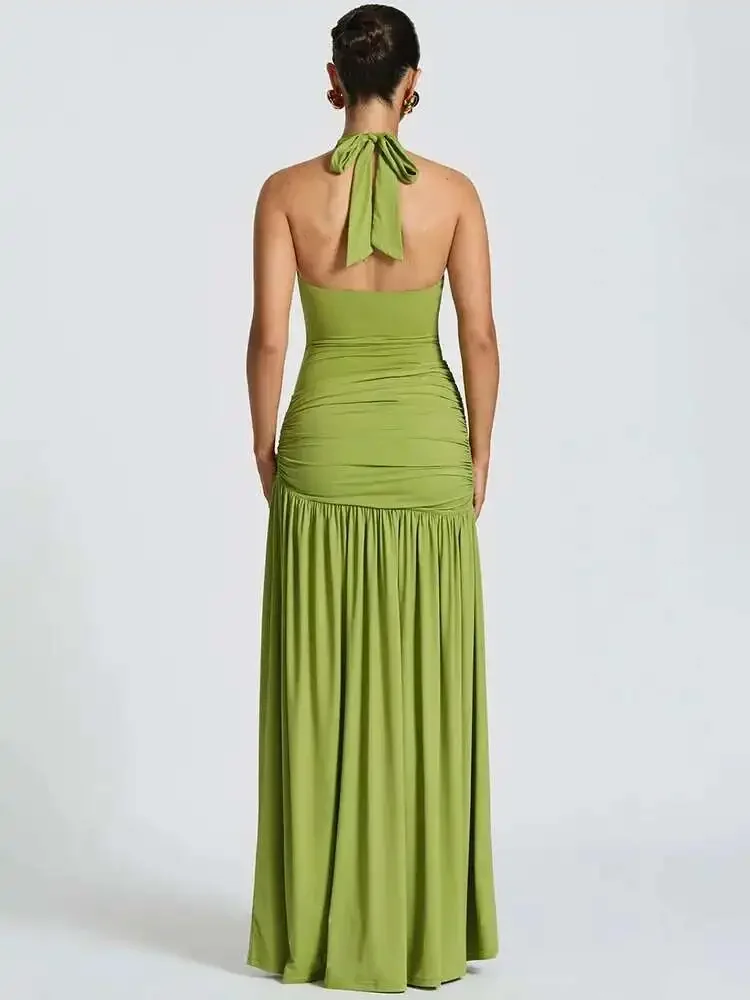 Conjunto elegante y sexy de ve - Maxi Dress Halter reseña y precio