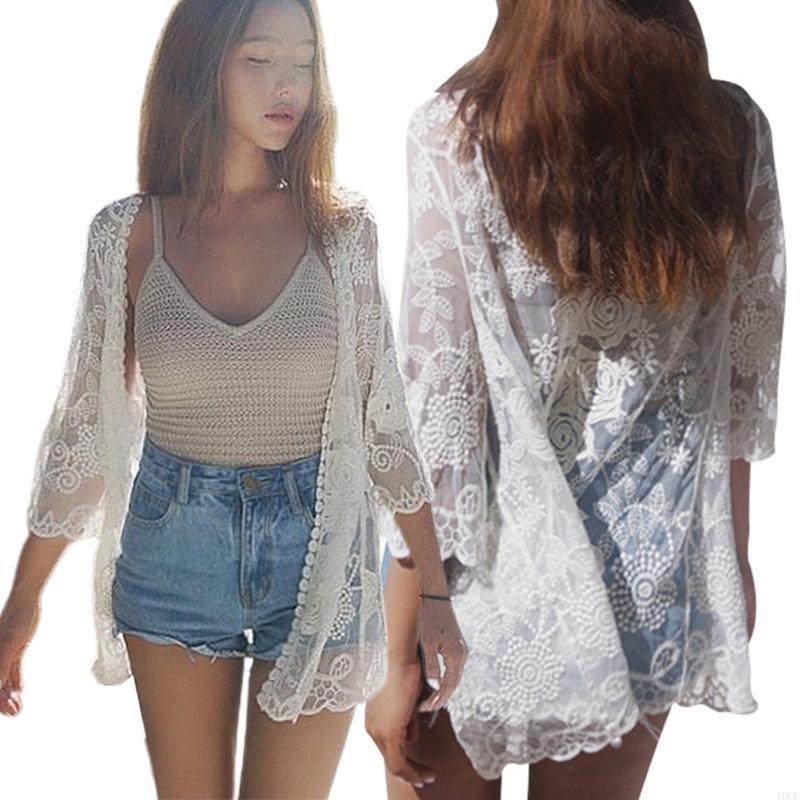 Mujeres Lace abre frontal Kimo - Kimono Sheer Floral reseña y precio