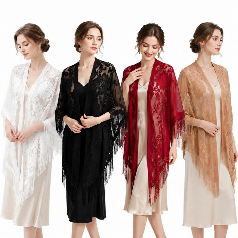 Chal de encaje floral para muj - Kimono Sheer Floral reseña y precio