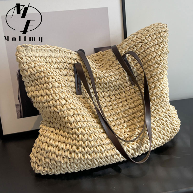 Bolsos de mano tejidos de paja - Crochet Bag Raffia reseña y precio