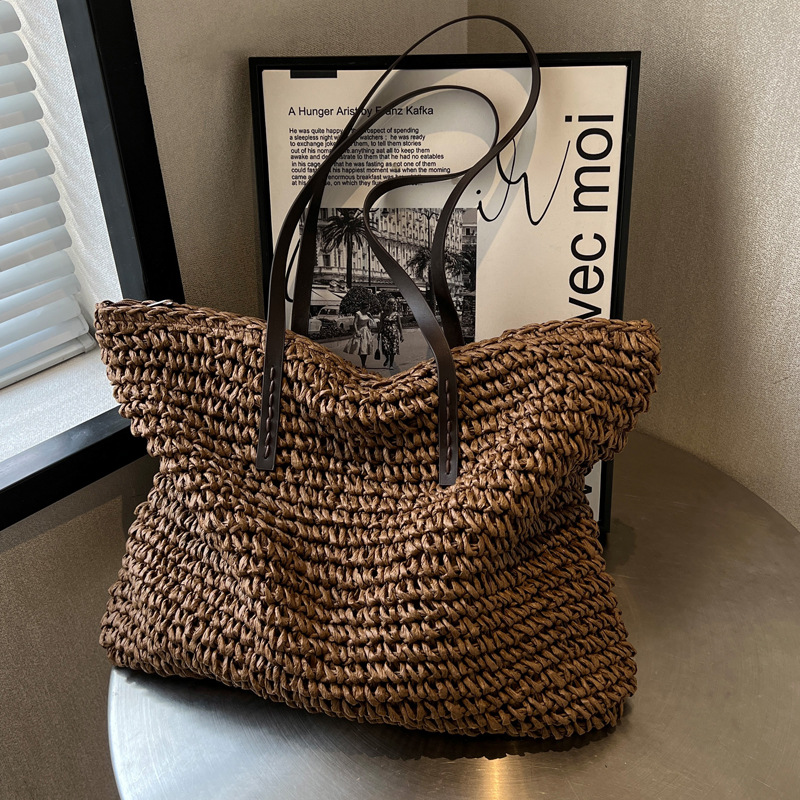 Bolsos de mano tejidos de paja - Crochet Bag Raffia reseña y precio