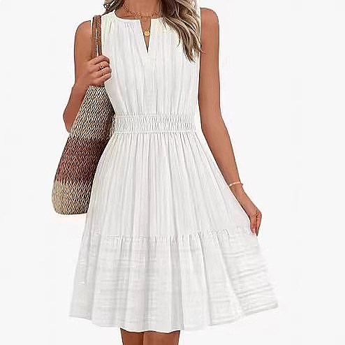 Vestido de Verano sin Mangas p - Linen Dress Wrap reseña y precio