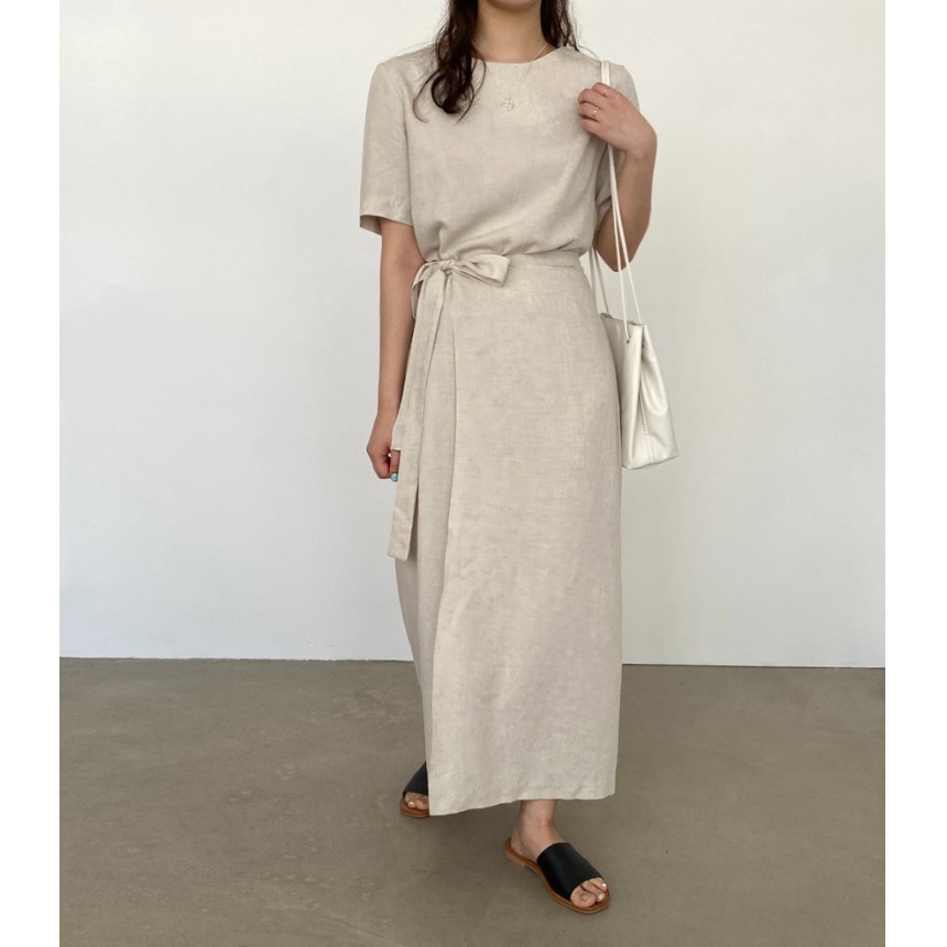 Elegante Vestido Cruzado de Al - Linen Dress Wrap reseña y precio