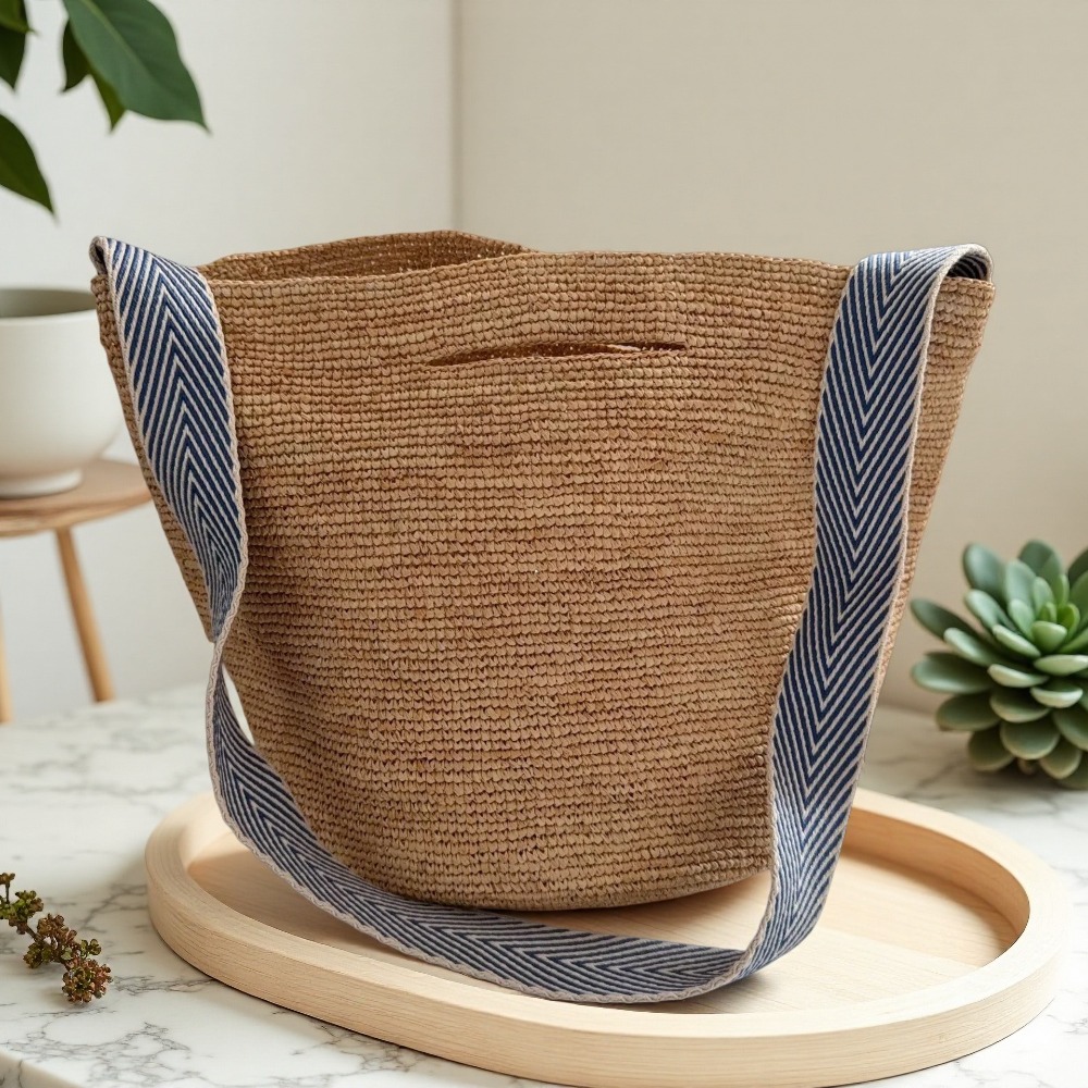 Nuevo Bolso de Rafia Arcoíris  - Crochet Bag Raffia reseña y precio