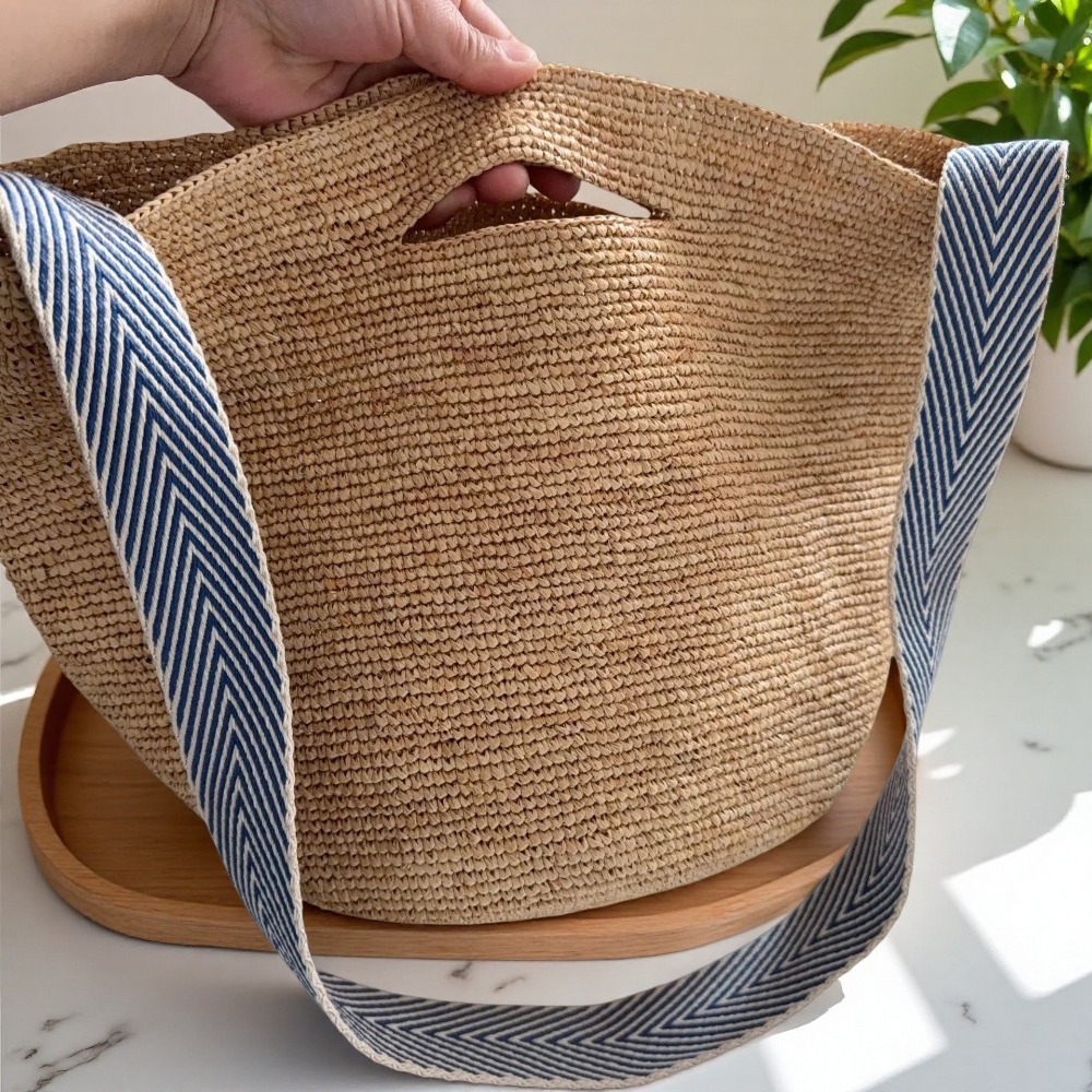 Nuevo Bolso de Rafia Arcoíris  - Crochet Bag Raffia reseña y precio