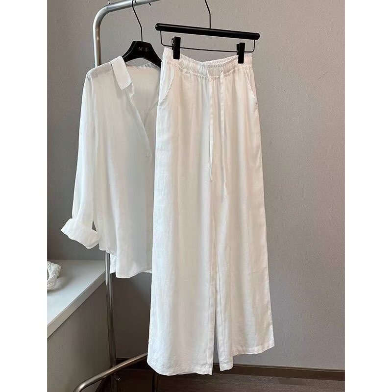 Conjunto de Pantalones Anchos  - Linen Pant Wide reseña y precio