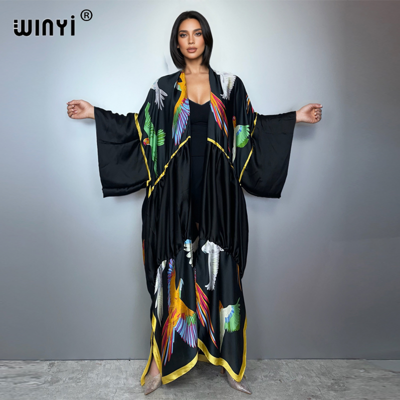 WINYI estampado boho kimono ma - Cover Up Kaftan reseña y precio