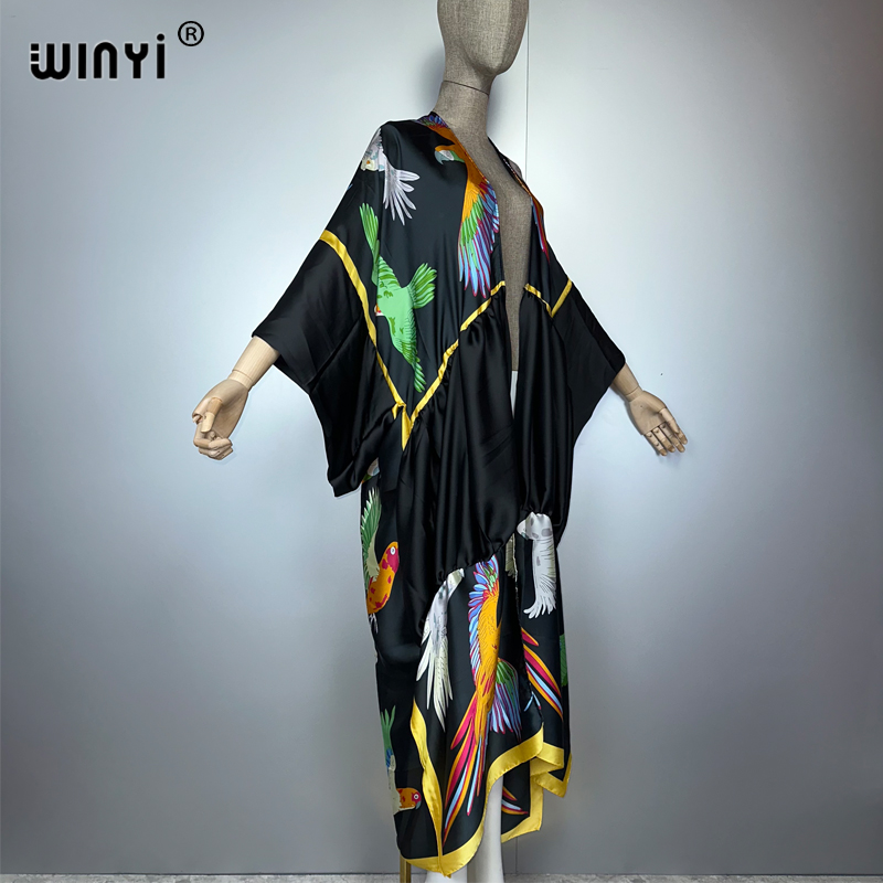 WINYI estampado boho kimono ma - Cover Up Kaftan reseña y precio