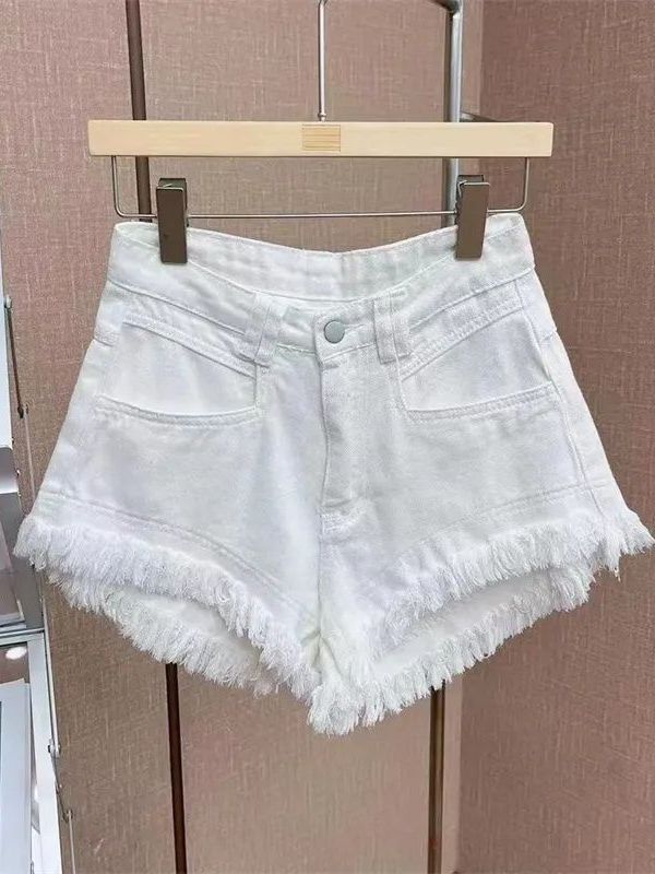Shorts de Mezclilla con Doblad - Shorts Denim Frayed reseña y precio