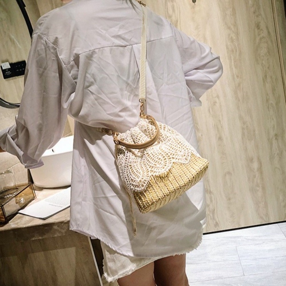 Bolso de Hombro de Paja con En - Tote Bag Beach reseña y precio