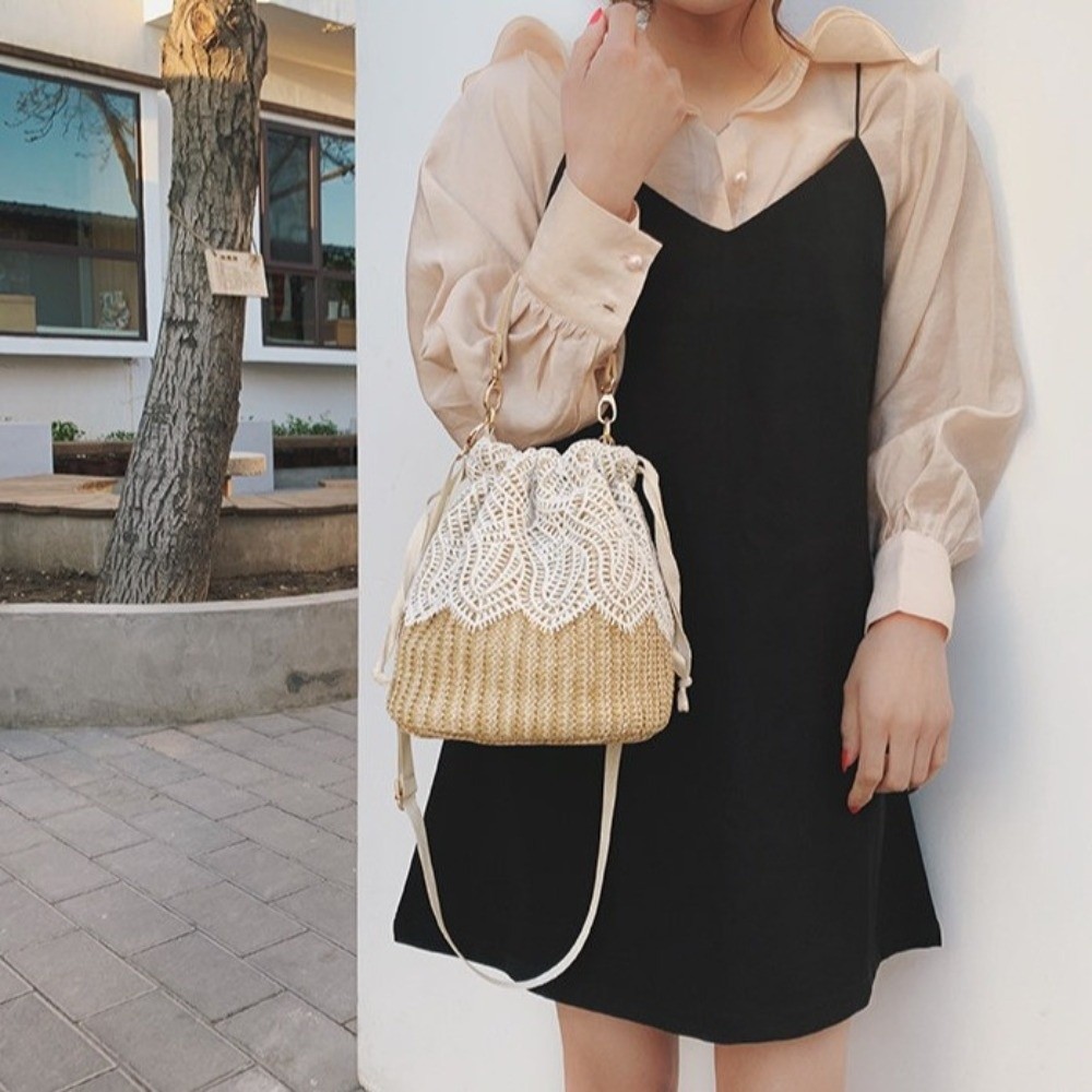Bolso de Hombro de Paja con En - Tote Bag Beach reseña y precio