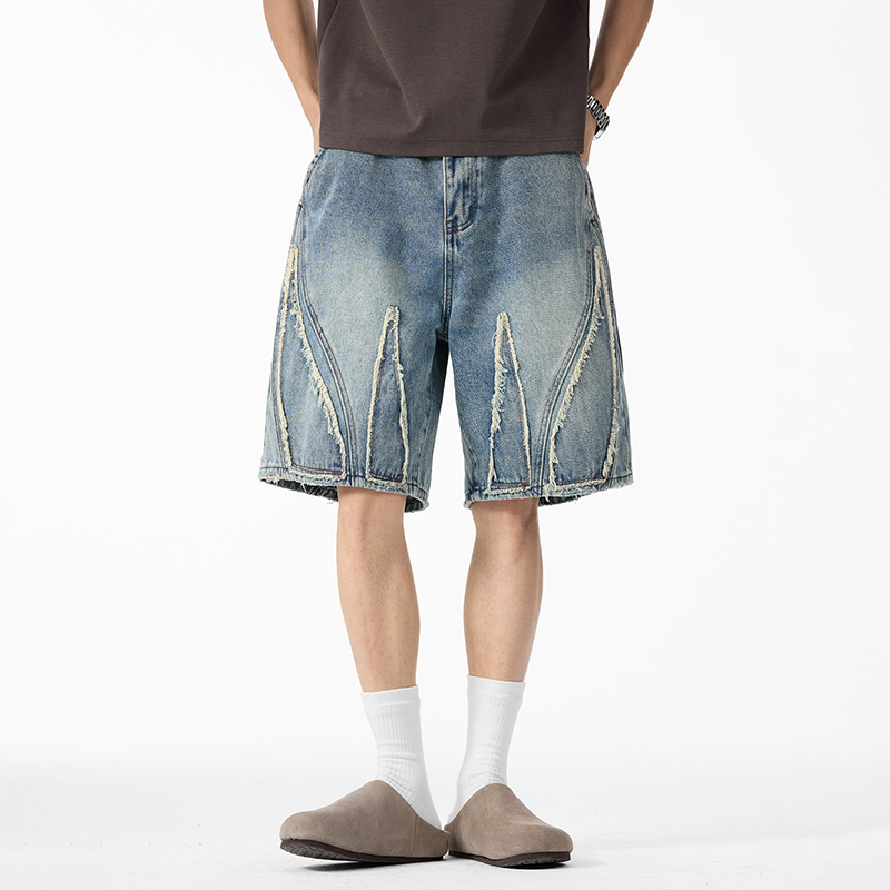 Pantalones Cortos de Mezclilla - Shorts Denim Frayed reseña y precio