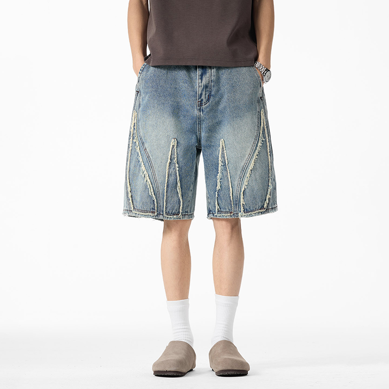 Pantalones Cortos de Mezclilla - Shorts Denim Frayed reseña y precio