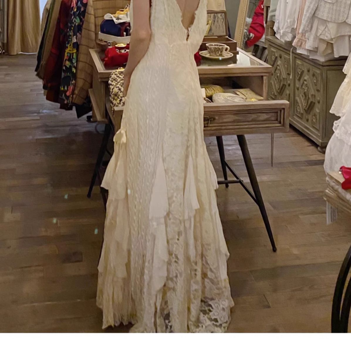 Vestido Gótico de Encaje, Vest - Maxi Dress Halter reseña y precio