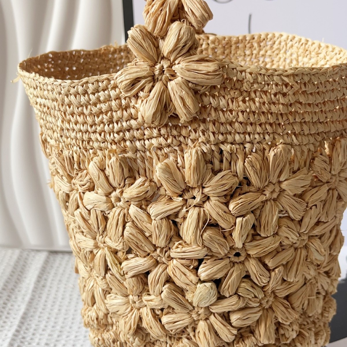 Bolso de Rafia Tejido a Mano p - Crochet Bag Raffia reseña y precio